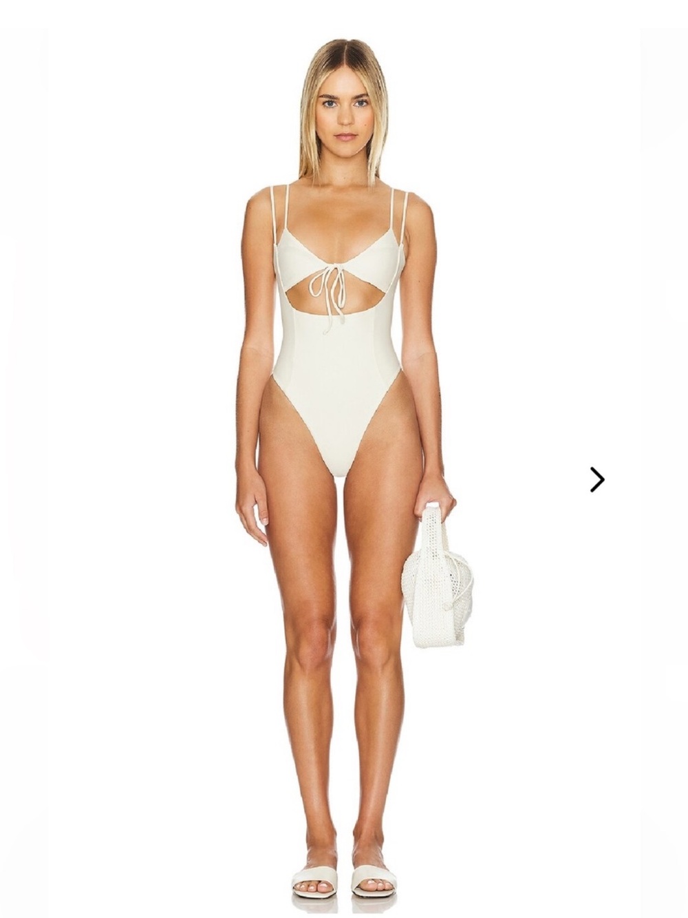 NEW Lovers + Friends All I need One Piece Swimsuit Small Ivory Bride Bach Resort